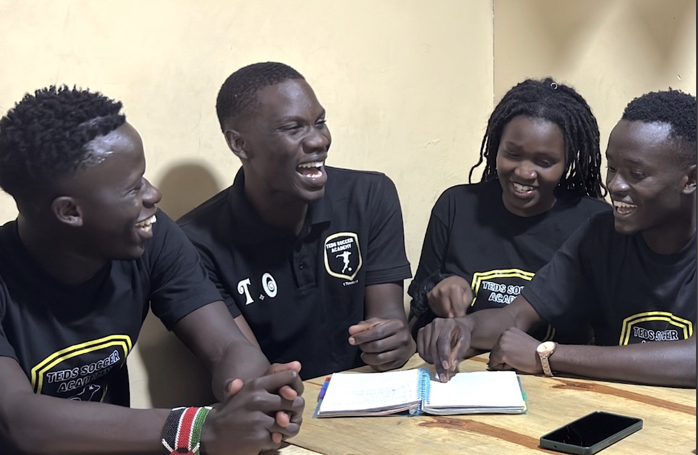 Team members with Ted Omondi (second right)